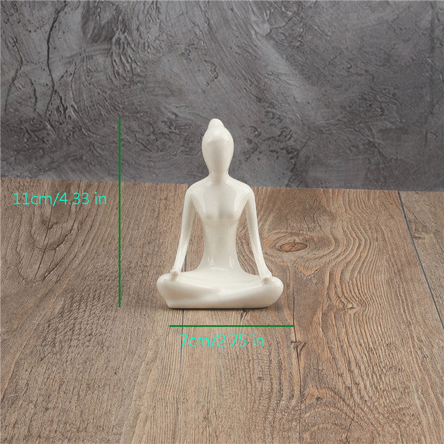 Ceramic Yoga Poses Figurine